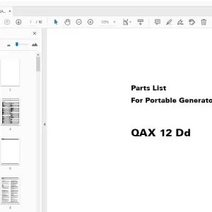 Atlas Copco QAX 12 Dd Portable Generators Parts Manual - PDF DOWNLOAD