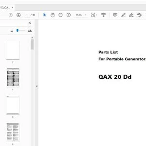Atlas Copco QAX 20 Dd Portable Generators Parts Manual - PDF DOWNLOAD