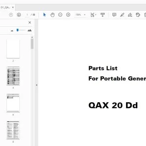 Atlas Copco QAX 20 Dd Portable Generators Parts Manual - PDF DOWNLOAD