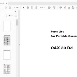 Atlas Copco QAX 30 Dd Portable Generators Parts Manual - PDF DOWNLOAD