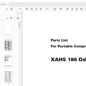 Atlas Copco XAHS 186 Dd Portable Compressors Parts Manual 2955110000 - PDF DOWNLOAD