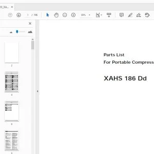 Atlas Copco XAHS 186 Dd Portable Compressors Parts Manual - PDF DOWNLOAD