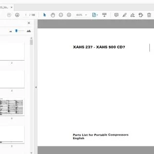 Atlas Copco XAHS 237 - XAHS 500 CD7 Portable Compressors Parts Manual - PDF DOWNLOAD
