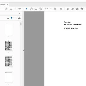 Atlas Copco XAMS 406 Cd Portable Compressors Parts Manual - PDF DOWNLOAD