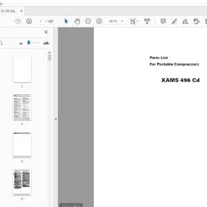 Atlas Copco XAMS 496 Cd Portable Compressors Parts Manual - PDF