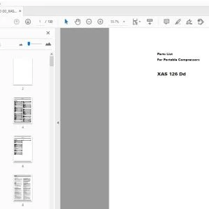 Atlas Copco XAS 126 Dd Portable Compressors Parts Manual - PDF DOWNLOAD