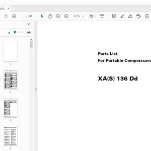 Atlas Copco XA(S) 136 Dd Portable Compressors Parts Manual - PDF DOWNLOAD
