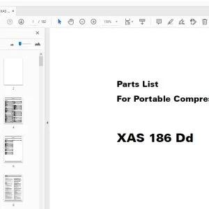 Atlas Copco XAS 186 Dd Portable Compressors Parts Manual - PDF DOWNLOAD