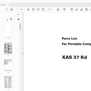 Atlas Copco XAS 37 Kd Portable Compressors Parts Manual - PDF DOWNLOAD