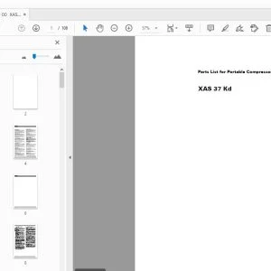 Atlas Copco XAS 37 Kd Portable Compressors Parts Manual - PDF DOWNLOAD