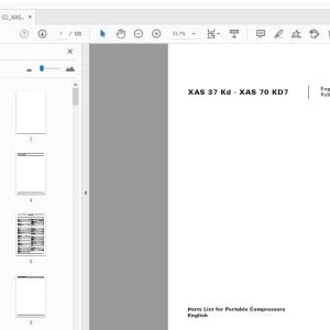 Atlas Copco XAS 37 Kd - XAS 70 KD7 Parts Manual - PDF DOWNLOAD