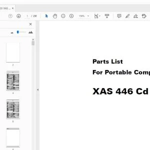 Atlas Copco XAS 446 Cd Portable Compressors Parts Manual - PDF