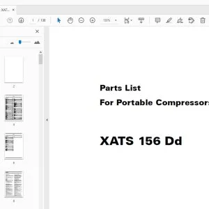 Atlas Copco XATS 156 Dd Portable Compressors Parts Manual - PDF DOWNLOAD