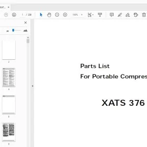 Atlas Copco XATS 376 Cd Portable Compressors Parts Manual - PDF DOWNLOAD