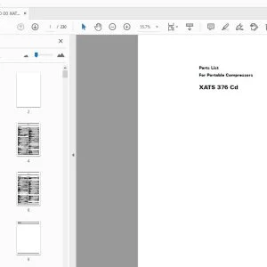 Atlas Copco XATS 376 Cd Portable Compressors Parts Manual - PDF DOWNLOAD