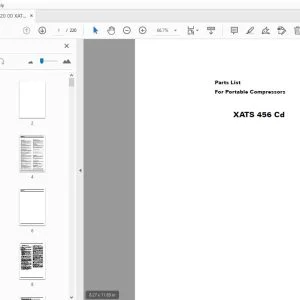 Atlas Copco XATS 456 Cd Portable Compressors Parts Manual - PDF DOWNLOAD