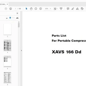 Atlas Copco XAVS 166 Dd Portable Compressors Parts Manual 2955111000 - PDF DOWNLOAD