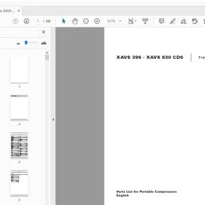 Atlas Copco XAVS 396 - XAVS 830 CD6 Portable Compressors Parts Manual - PDF DOWNLOAD
