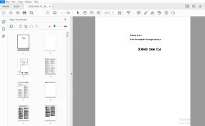 Atlas Copco XRHS 366 Cd Portable Compressors Parts Manual - PDF DOWNLOAD