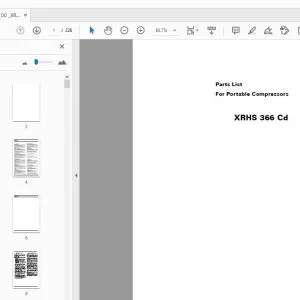 Atlas Copco XRHS 366 Cd Portable Compressors Parts Manual - PDF DOWNLOAD