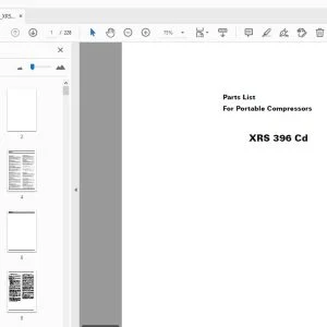 Atlas Copco XRS 396 Cd Portable Compressors Parts Manual - PDF DOWNLOAD