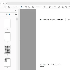 Atlas Copco XRVS 336 - XRVS 700 CD6 Parts Manual - PDF DOWNLOAD