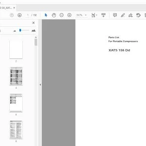 Atlas Copco XATS 156 Dd Portable Compressors Parts Manual - PDF DOWNLOAD