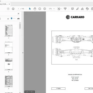 CARRARO AGROTRON 210-265 FRONT AXLE MANUEL DE RÉPARATION - PDF DOWNLOAD