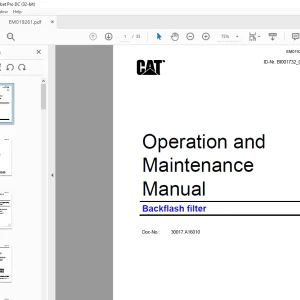 CAT Backflash filter Operation and Maintenance Manual - PDF DOWNLOAD