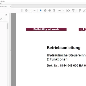 CAT Bucyrus Hydraulische Steuereinheit,2 Funktionen Betriebsanleitung - PDF DOWNLOAD