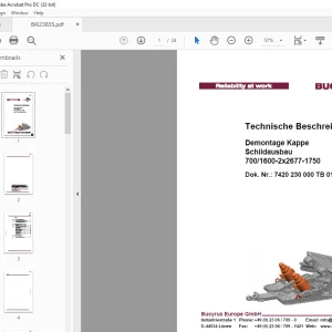 CAT Bucyrus Kappe Schild 7001600-2x2677-1750 Technisches Handbuch - PDF DOWNLOAD