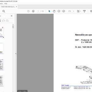 CAT DBT Podporje 180320 2 x 1596 kN Navodila za uporabo Priročnik - PDF DOWNLOAD