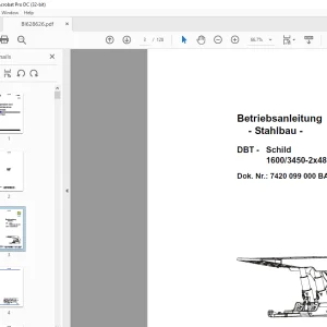 CAT DBT Schild 1600/3450-2x4838-1750 Betriebsanleitung Handbuch - PDF DOWNLOAD