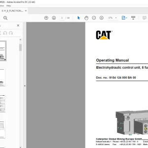 CAT Electrohydraulic control unit, 8 functions Operating Manual - PDF