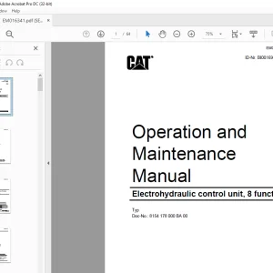 CAT Electrohydraulic control unit,8 functions Operating Manual - PDF DOWNLOAD