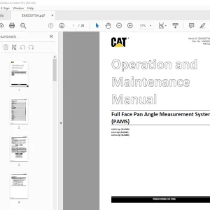 CAT Full Face Pan Angle Measurement System (PAMS) Operation Manual PDF