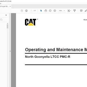 CAT North Goonyella LTCC PMC-R Operating and Maintenance Manual - PDF DOWNLOAD