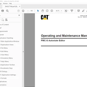 CAT PMC-S Autostate Editor Operation & Maintenance Manual EM027768 PDF