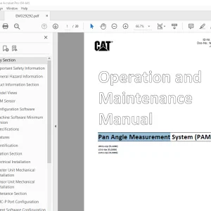 CAT Pan Angle Measurement System (PAMS) Operation & Maintenance Manual PDF