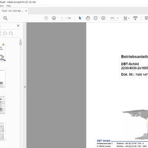 CAT Roof Support DBT-Schild 2230/4030-2x1655-1750 Betriebsanleitung - PDF