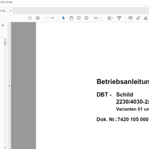 CAT Roof Support DBT Schild 2230/4030-2x1655-1750 Betriebsanleitung - PDF DOWNLOAD
