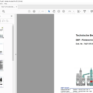 CAT Roof Support DBT Schild  Fördererrichteinrichtung Technische Beschreibung HANDBUCH - PDF