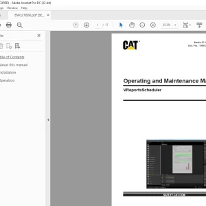 CAT VReports Scheduler Operating and Maintenance Manual - PDF DOWNLOAD