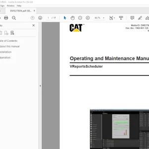 CAT VReportsScheduler Operation & Maintenance Manual EM027806 PDF