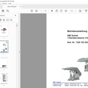Cat Bucyrus DBT-Schild 17003500-2X4412-1750 Betriebsanleitung - PDF DOWNLOAD