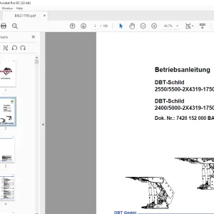 Cat Bucyrus DBT-Schild 2400/5000-2X4319-1750 Betriebsanleitung - PDF DOWNLOAD