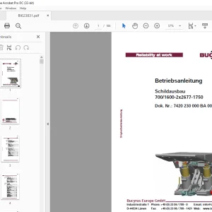 Cat Bucyrus Schildausbau 700/1600-2x2677-1750 Betriebsanleitung - PDF DOWNLOAD