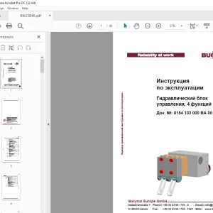 Cat Bucyrus Гидравлический блок управления, 4 функций Инструкцияn по эксплуатации - PDF