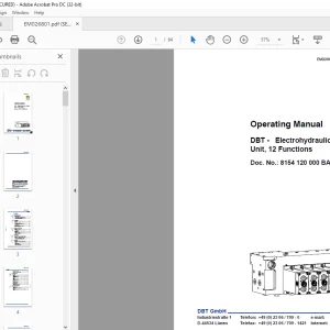 Cat DBT Electrohydraulic Control Unit, 12 Functions Operating Manual - PDF DOWNLOAD