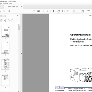 Cat DBT Elektrohydraulic Control 10 Functions Operating Manual - PDF DOWNLOAD